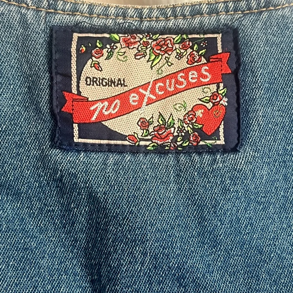 No Excuses Dungarees Reversible Plaid Classic Women’s Vintage 90s Vest Size M - Picture 7 of 12